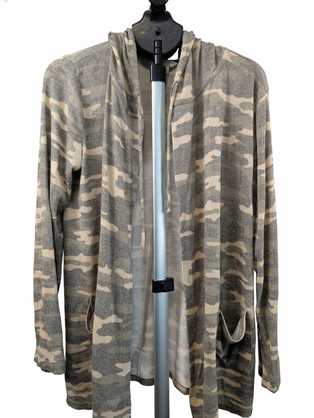 Lucky Brand Women's Camouflage Hooded Cardigan Large